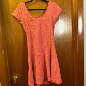 GARAGE WOMENS PINK CRISS CROSS BACK MINI DRESS SIZE LARGE
